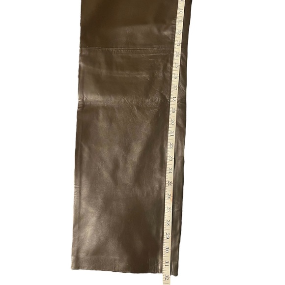 Dark Brown Lambskin Leather Trousers - Picture 8 of 8